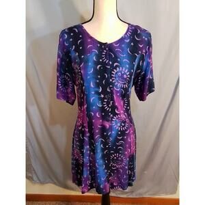 Kulit  Mixed purple and blue mini dress